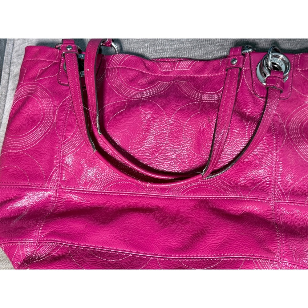 Y2K fuchsia/rasberry Coach purse - Picture 6 of 7